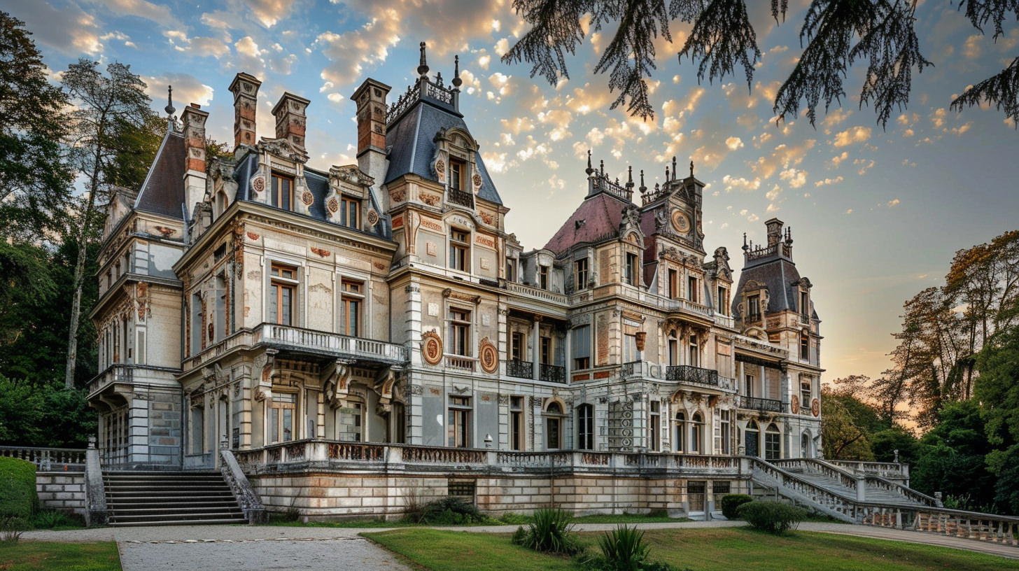 Visite virtuelle Monte-Cristo - Façade Renaissance du château d'Alexandre Dumas à Port-Marly